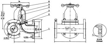 G49W(無襯里)、G49J(襯膠)三通隔膜閥